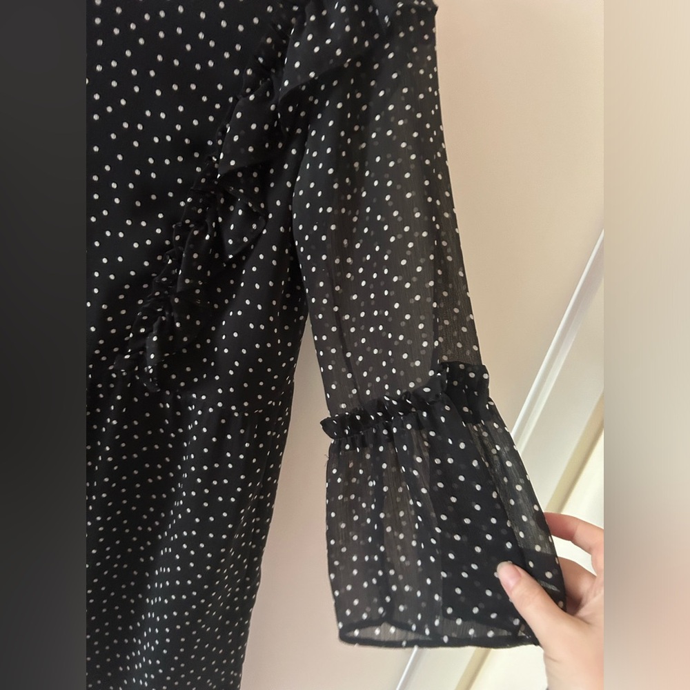 Topshop Polka Dot Ruffle Dress 4 - Picture 4 of 5